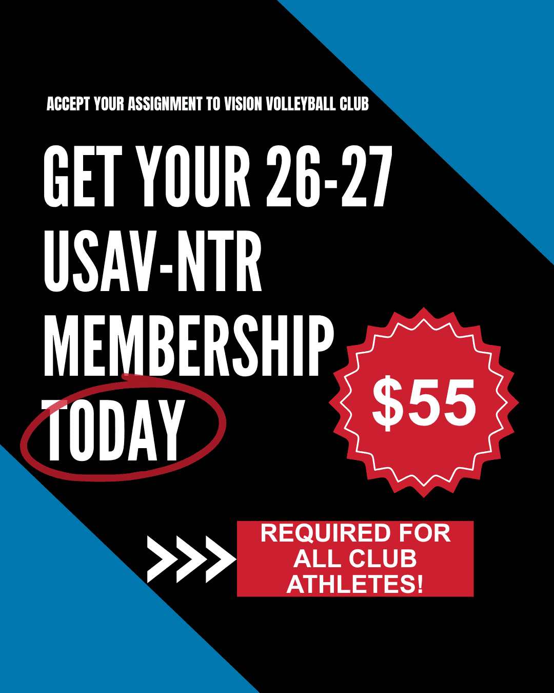 Blue Fitness Membership Instagram Post